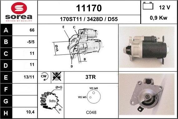 EAI 11170 - Starteris www.autospares.lv