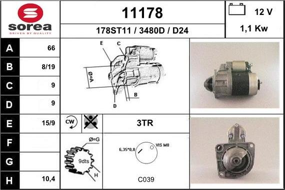 EAI 11178 - Starteris www.autospares.lv