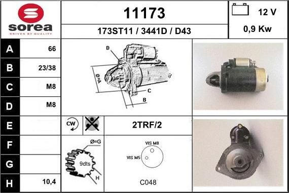 EAI 11173 - Starter www.autospares.lv