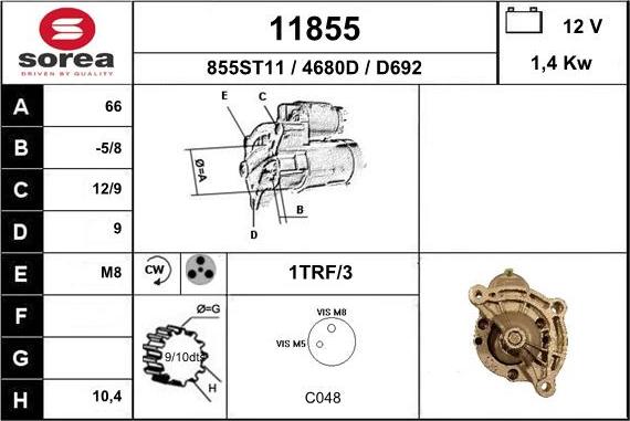 EAI 11855 - Starteris autospares.lv