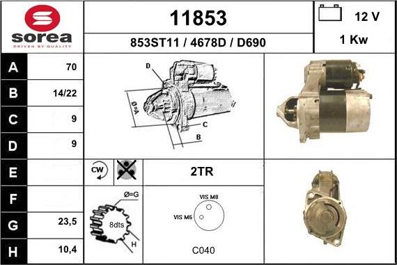 EAI 11853 - Starteris autospares.lv