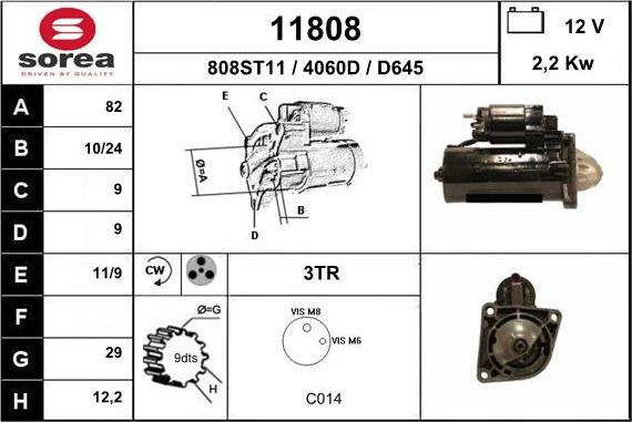 EAI 11808 - Starteris www.autospares.lv