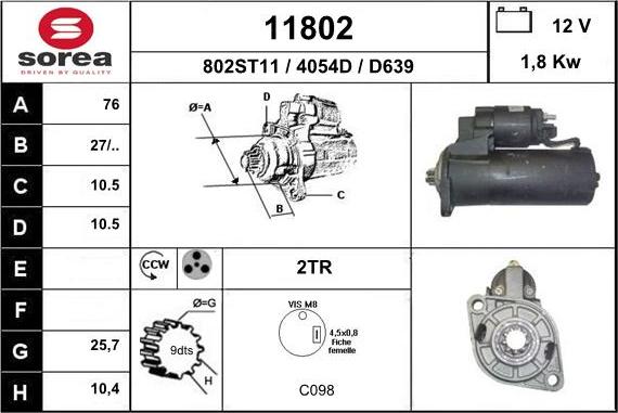 EAI 11802 - Starteris autospares.lv