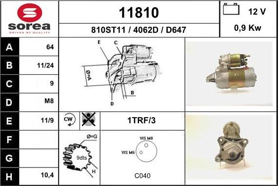 EAI 11810 - Starteris autospares.lv