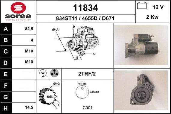 EAI 11834 - Starteris autospares.lv