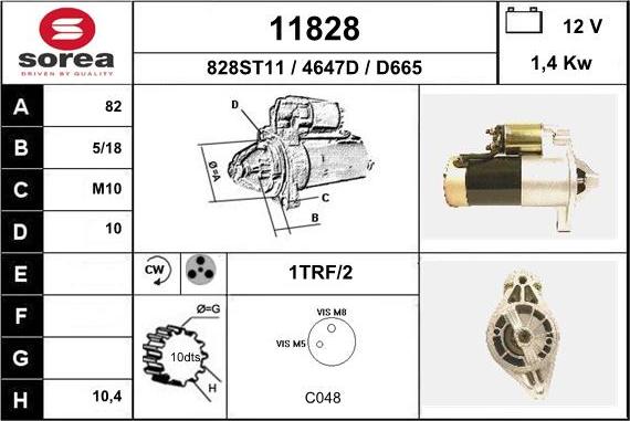 EAI 11828 - Starter www.autospares.lv