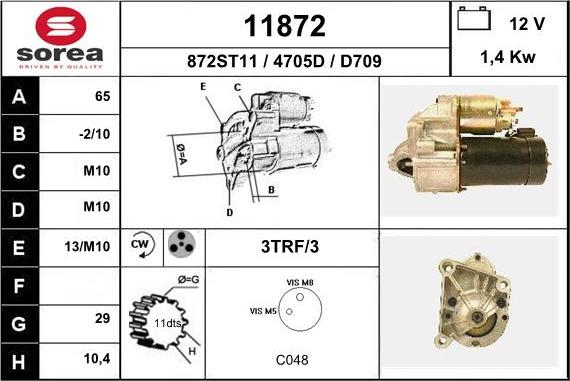 EAI 11872 - Starteris www.autospares.lv