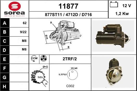 EAI 11877 - Starteris www.autospares.lv