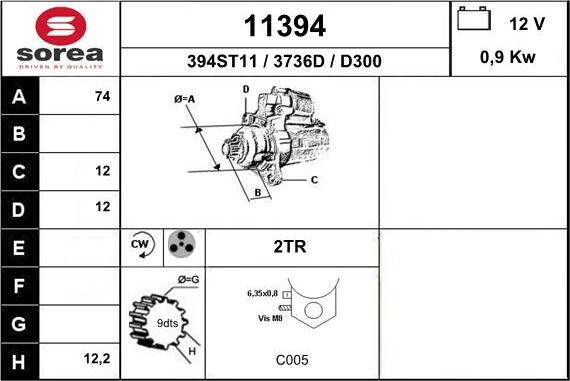 EAI 11394 - Starteris autospares.lv