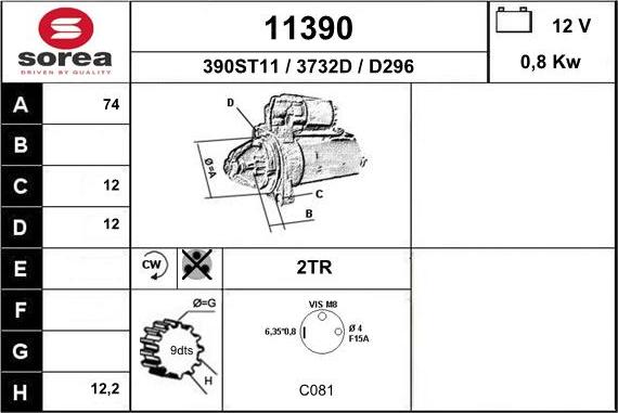 EAI 11390 - Starter www.autospares.lv