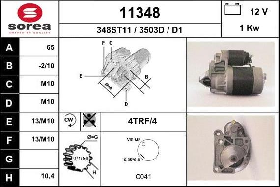 EAI 11348 - Starter www.autospares.lv