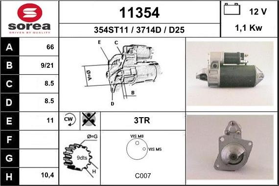 EAI 11354 - Starteris autospares.lv