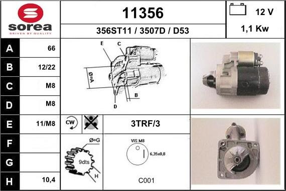 EAI 11356 - Starteris autospares.lv