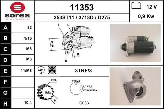 EAI 11353 - Starter www.autospares.lv