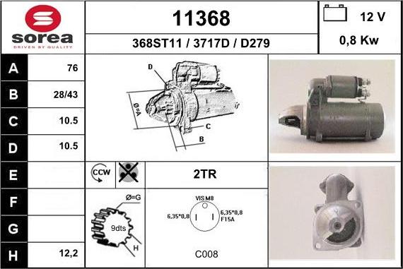 EAI 11368 - Starteris autospares.lv