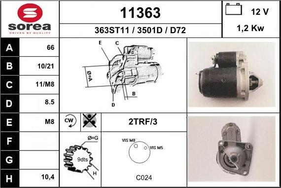 EAI 11363 - Starteris autospares.lv