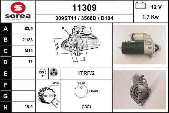 EAI 11309 - Starter www.autospares.lv