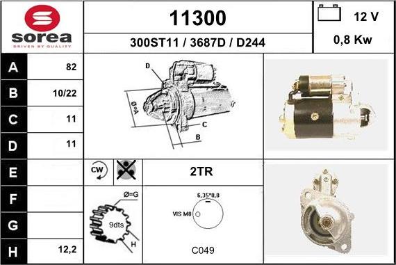 EAI 11300 - Starteris autospares.lv