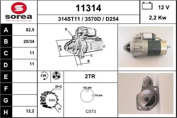 EAI 11314 - Starter www.autospares.lv