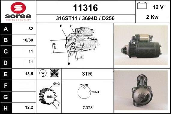 EAI 11316 - Starteris autospares.lv