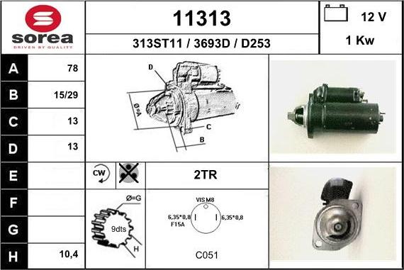 EAI 11313 - Starteris autospares.lv