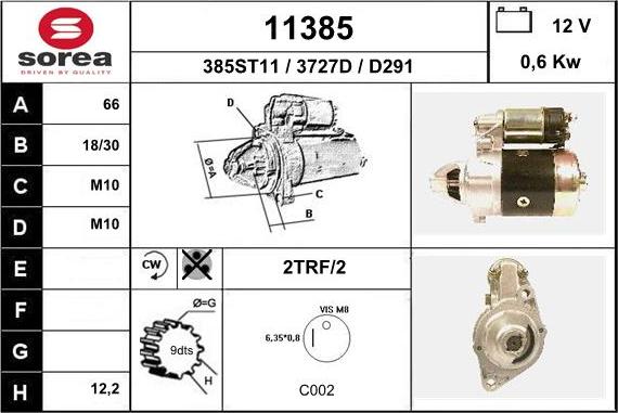 EAI 11385 - Стартер www.autospares.lv