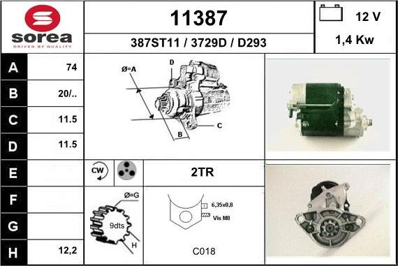 EAI 11387 - Starteris autospares.lv