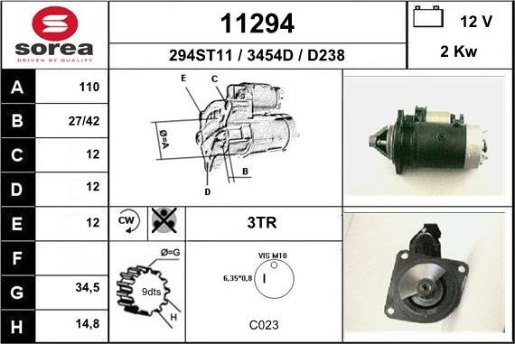 EAI 11294 - Starter www.autospares.lv