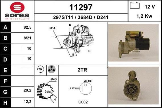 EAI 11297 - Стартер www.autospares.lv