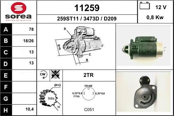 EAI 11259 - Starter www.autospares.lv