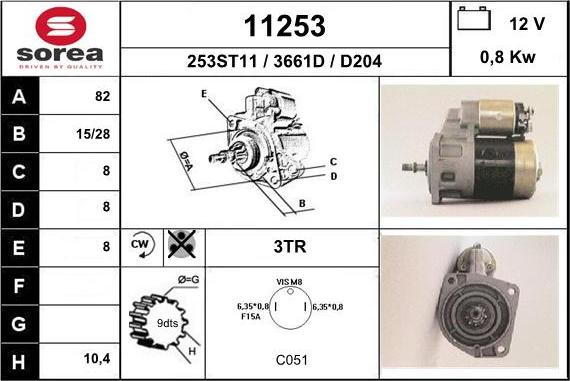 EAI 11253 - Стартер www.autospares.lv