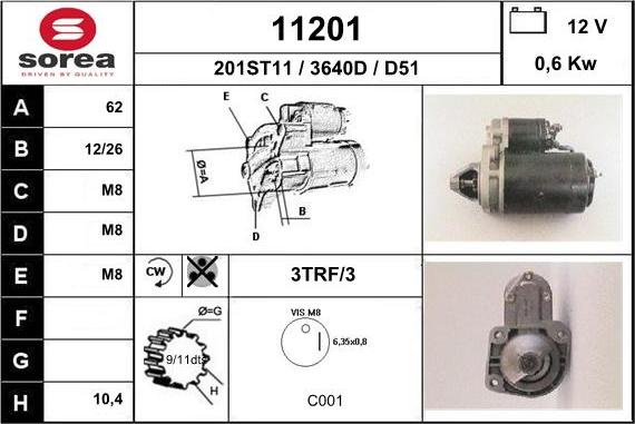 EAI 11201 - Starteris autospares.lv