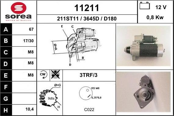 EAI 11211 - Starteris www.autospares.lv