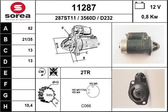 EAI 11287 - Стартер www.autospares.lv