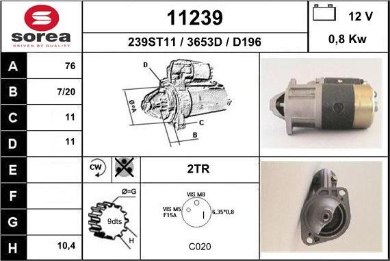 EAI 11239 - Starter www.autospares.lv