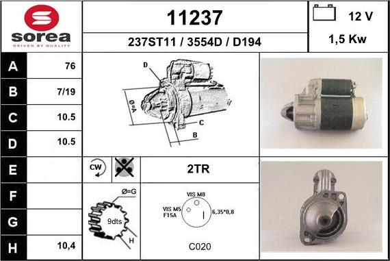 EAI 11237 - Starter www.autospares.lv