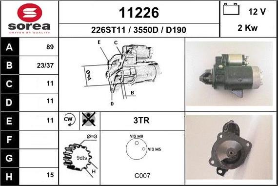 EAI 11226 - Starteris www.autospares.lv