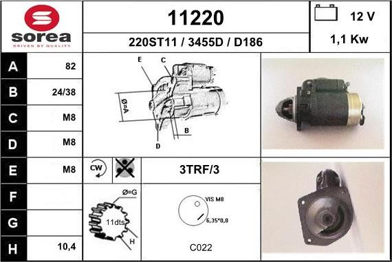 EAI 11220 - Стартер www.autospares.lv