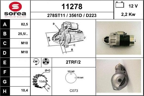 EAI 11278 - Starter www.autospares.lv