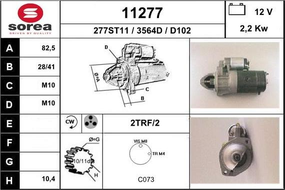 EAI 11277 - Стартер www.autospares.lv