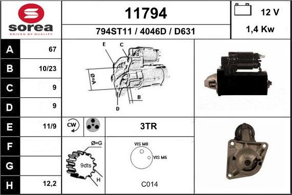 EAI 11794 - Starteris autospares.lv