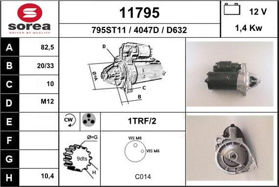 EAI 11795 - Starter www.autospares.lv