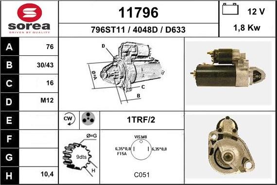 EAI 11796 - Starteris autospares.lv