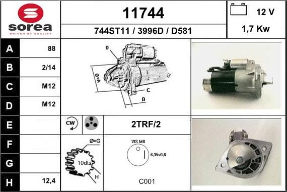 EAI 11744 - Starteris autospares.lv