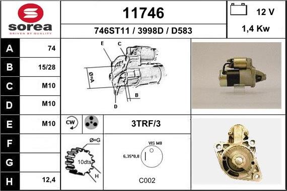 EAI 11746 - Starter www.autospares.lv