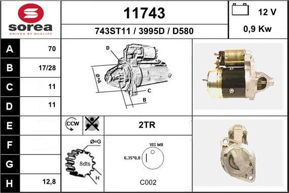 EAI 11743 - Starteris autospares.lv