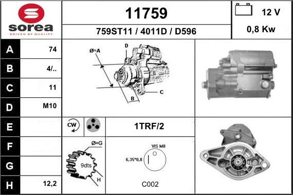 EAI 11759 - Starteris autospares.lv