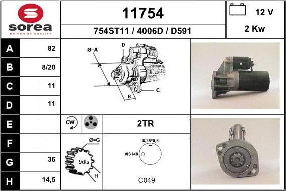 EAI 11754 - Starter www.autospares.lv