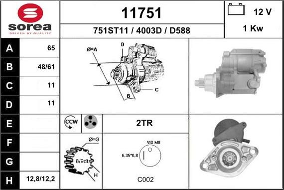 EAI 11751 - Starter www.autospares.lv