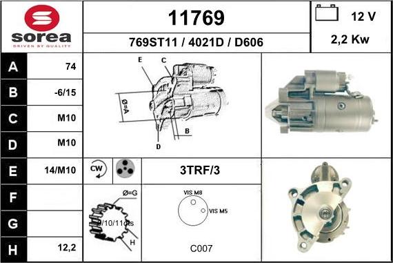 EAI 11769 - Starter www.autospares.lv